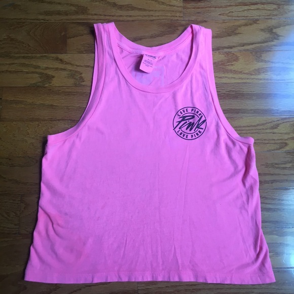 PINK Victoria's Secret Tops - Pink VIctoria’s Secret “love pink” pink small tank